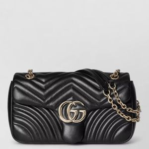 Gucci Black Chain Strap Clutch Bag Tone Hardware