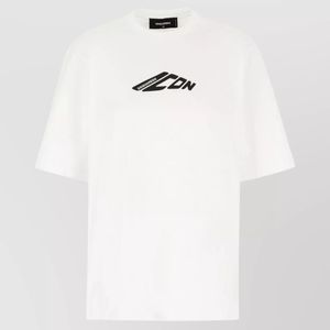 DSquared² White Ribbed Oversized Cotton T-Shirt