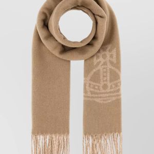 Vivienne Westwood Natural Wool Fringed Double-Face Scarf