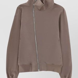 Rick Owens Brown Bauhaus Jogger High Collar Ribbed Sweatshirt for men