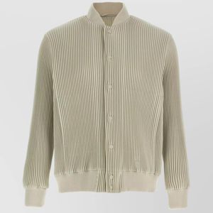 Homme Plissé Issey Miyake Natural Polyester Bomber Jacket for men