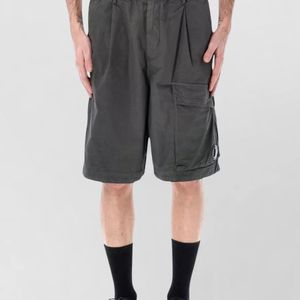 C P Company Grey Cotton Boxy Cargo Shorts for men