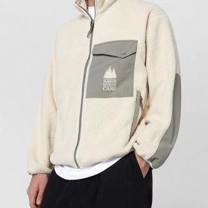 Maison Kitsuné Natural Fleece Zip High Neck Jacket for men