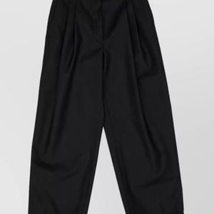 Dries Van Noten Grey Wool Pleated Tailored Trousers