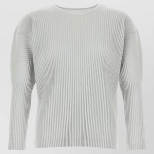 Homme Plissé Issey Miyake Grey Pleated T-Shirt for men