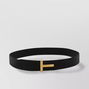 Tom Ford Black Leather Reversible Belt for men