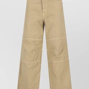 Burberry Natural Cotton Wide-Leg Trousers for men