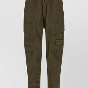 Stone Island Green Technical Cargo Shorts for men