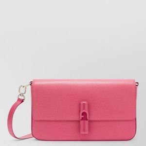 Furla Pink Iride Small Crossbody Bag Adjustable Strap