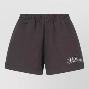 Sporty & Rich Grey Tailored Straight Shorts Back And Side Pockets