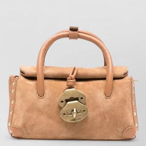Zanellato Natural Dotta Baby Leather Shoulder Bag Top Handle