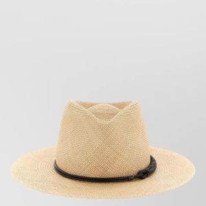 Brunello Cucinelli Natural Woven Fedora Hat