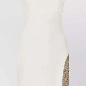The Attico White Sleeveless Sweetheart-Neck Mini Dress