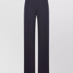 Saint Laurent Blue Wool High-Rise Straight-Leg Trousers for men