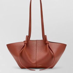 Yuzefi White Mochi Leather Tote Bag