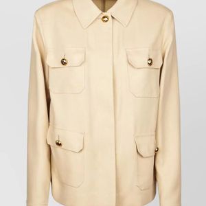 Max Mara Natural Cotton Single Breasted Coat