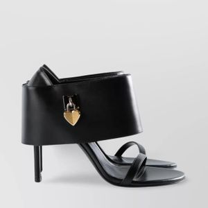Givenchy Black Leather Embellished High-Heel Sandals