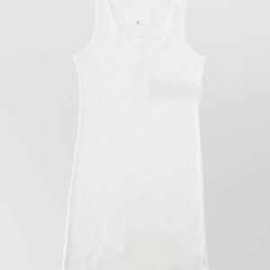 Maison Margiela White Ribbed Mini Dress