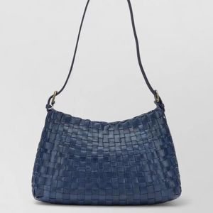 Dragon Diffusion Blue Hobo Salvage Medium Leather Shoulder Bag