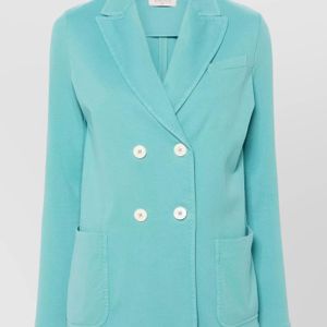 Circolo 1901 Blue Textured Double-Breasted Blazer