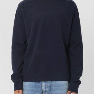 Maison Margiela Blue Wool Crewneck Sweater for men