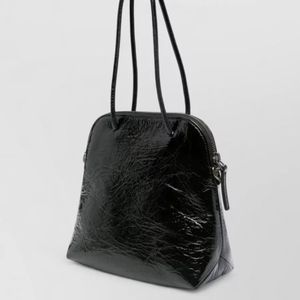 Uma Wang Black Leather Shoulder Bag