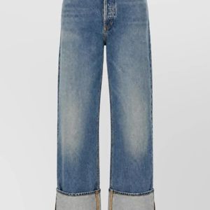 Agolde Blue Denim Wide-Leg Jeans