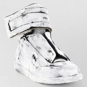 Maison Margiela White Leather High-Top Sneakers for men