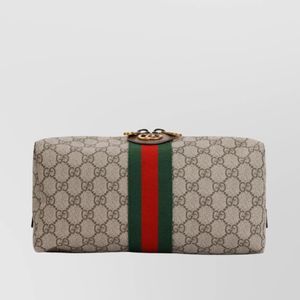 Gucci Grey Logo-Print Toiletry Bag for men