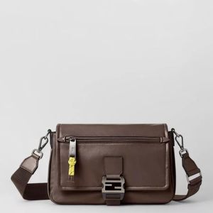 Fendi Brown Leather Cross-Body Bag