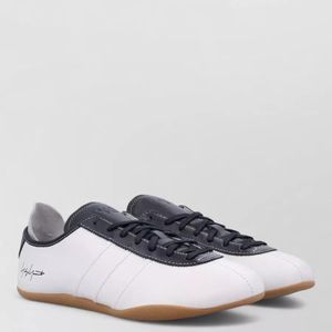 Y-3 Blue Tokyo Lace Up Leather Stripe Sneaker