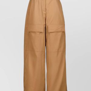 Stella McCartney Natural Cotton Cargo Wide-Leg Trousers