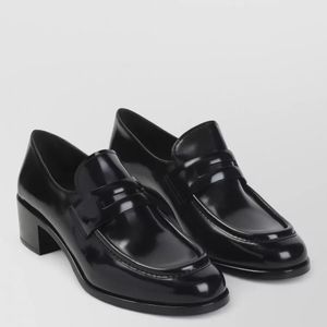 Church's Black Prudence Penny Loafers Medium Heel Leather