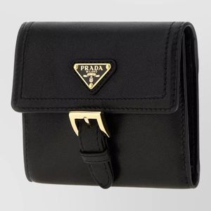 Prada Black Nappa Leather Key Pouch Tone Hardware