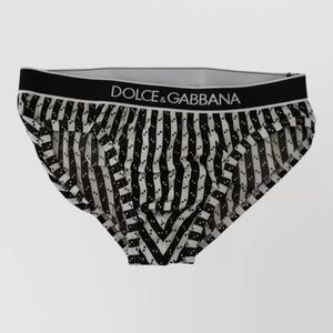 Dolce & Gabbana Black Striped Cotton Briefs Everyday Comfort for men