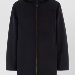 Moncler Black Cashmere Parka Coat