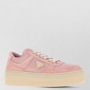 Prada Pink Fabric Low-Top Sneakers