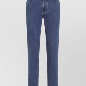 Zegna Blue Denim Trousers With Belt Loops And Pockets for men