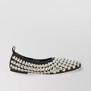 Tory Burch Metallic Leather Ballerina Flats