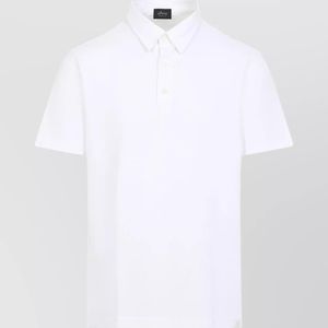 Brioni White Cotton Polo Shirt for men