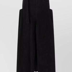 Sacai Black Denim Trompe L'Oeil Maxi Skirt