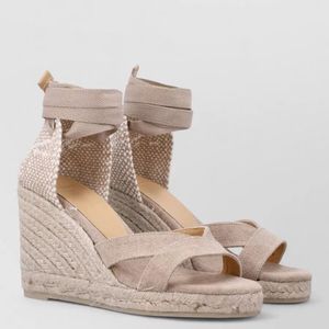 Castaner Natural Bailey 8 Espadrille Wedge Open Toe