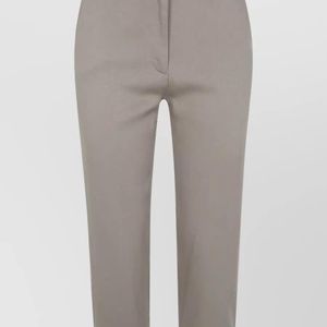 Frankie Shop Grey Lior Fluid Tailored Capri Pants Belt Loops