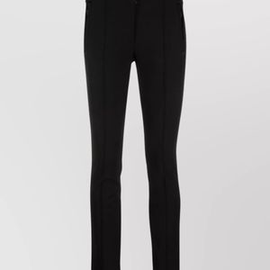Moncler Black Mid-Rise Slim Cropped Trousers