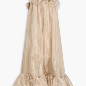 Zimmermann Natural Ruffled Organza Gown