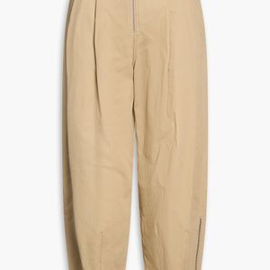 Jil Sander Natural Belted Cotton-Gabardine Pants for men