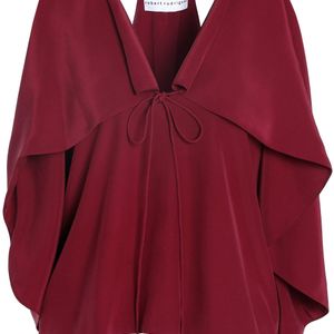 Robert Rodriguez Red Silk Wrap Camisole Merlot