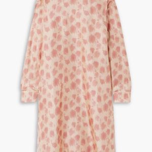 Marni Pink Printed Silk-Satin Mini Dress