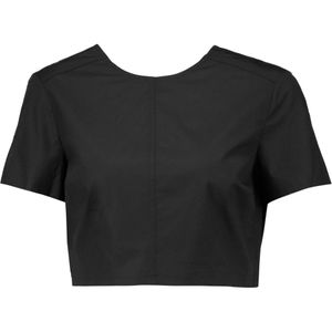 Marc By Marc Jacobs Black Cropped Stretch-cotton Top
