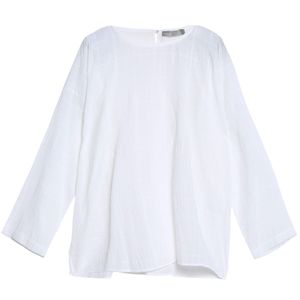 Vince White Embroidered Cotton-gauze Top
